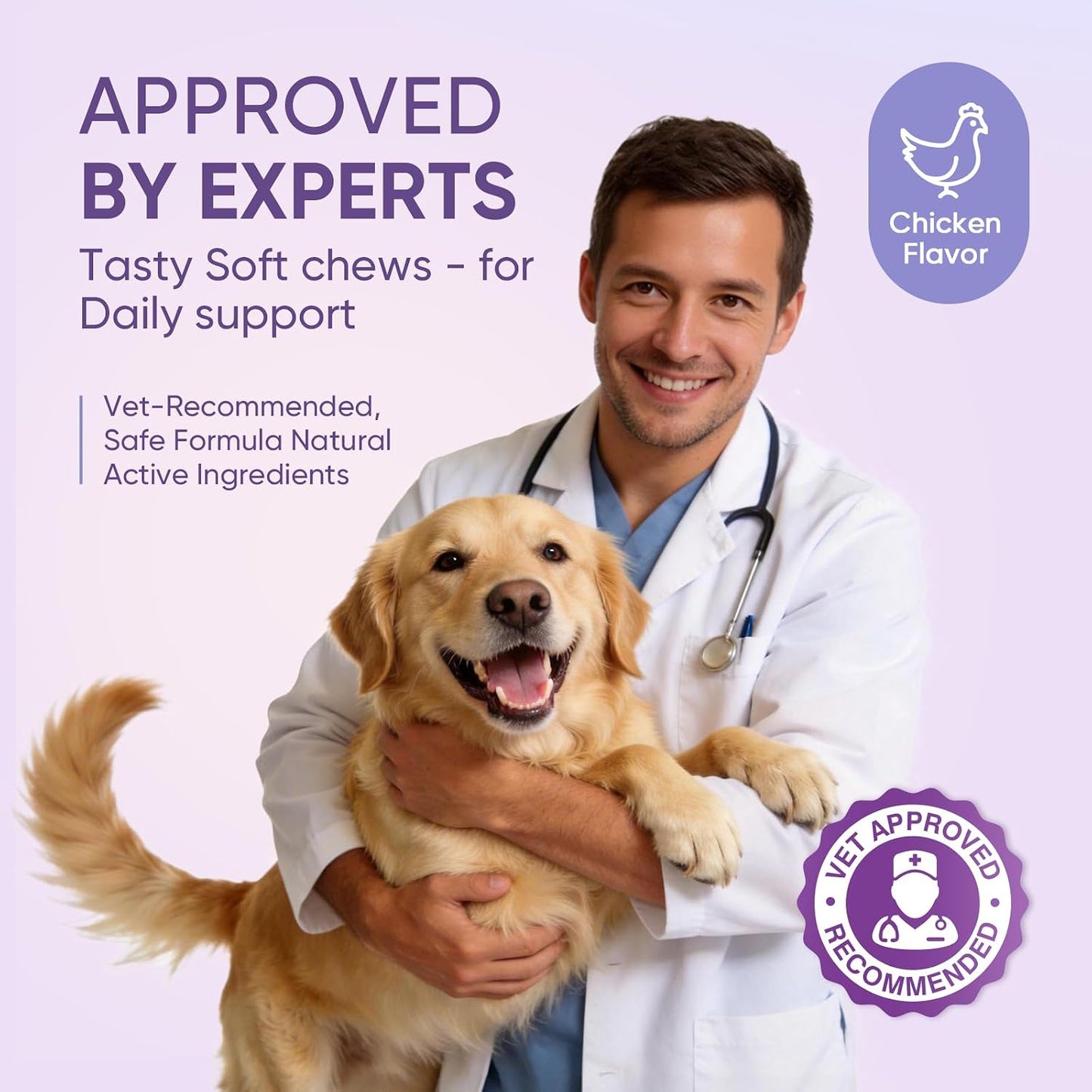 Dog eating Ttlxrl calming chew for anxiety relief