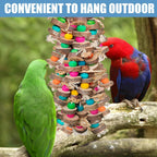 Parrot Toys for Large Birds, Multicolored Wooden Blocks Bird Chewing Toy Parrot Cage Bite Toy or Macaws Cokatoos African Grey and Large Medium Birds - Image 4