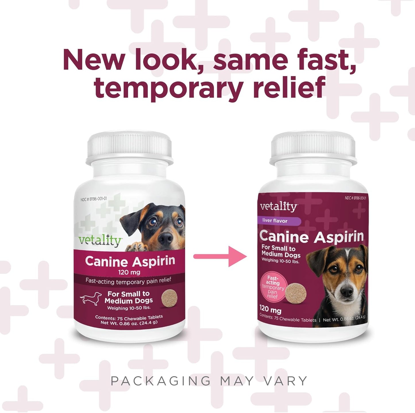 Vetality Canine Aspirin for Dogs | Fast Pain Relief | Small to Medium Dogs | Liver Flavor | 75 Chewable Tablets - Image 10