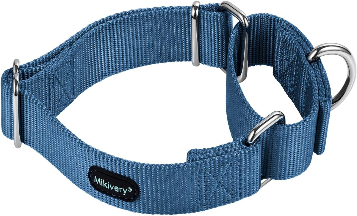 Mikivery martingale dog collar haze front view premium training collar