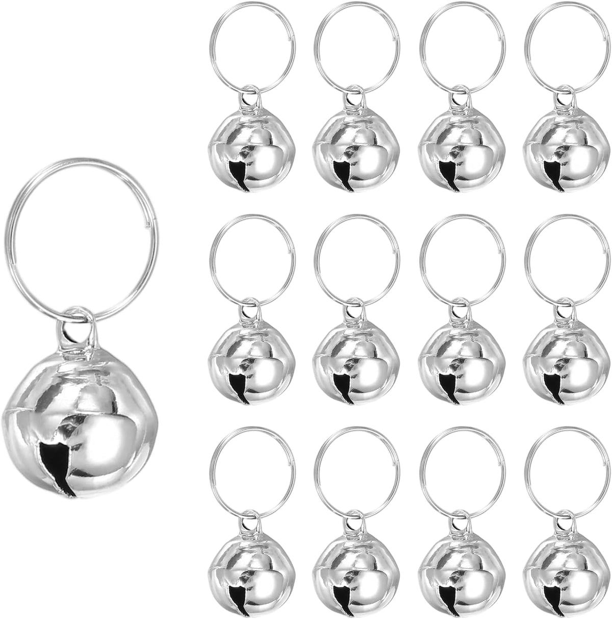 PATIKIL 12 PCS Dog Bell, Mini Cat Bell Small Pet Collar Bells Keychain Cute Bulk Metal Loud Jingle for Dog Collar Charm Pendant Necklace DIY Crafts Christmas Tree Decorations - Image 12