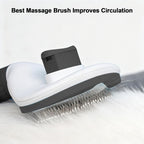 Slicker brush grooming short haired dog