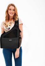 Small Dog Sling Carrier Bag, Hands-Free Dog Carrier Sling with Safety Buckle, Breathable Mesh, Adjustable Strap, Padded Back, Storage Pockets, Pet Carrier for Dogs, Cats, Puppies up to 8-10 lbs - Image 10