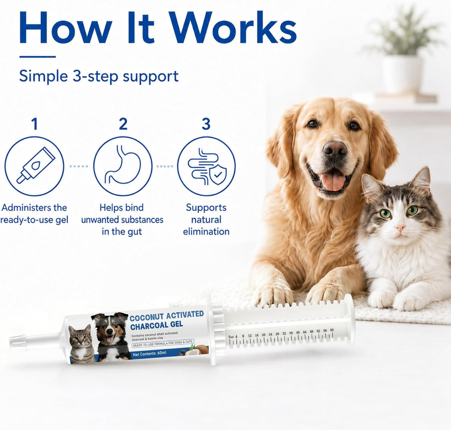 Vetriuntrix veterinary grade toxin absorber gel being prepared for a dog first aid kit.