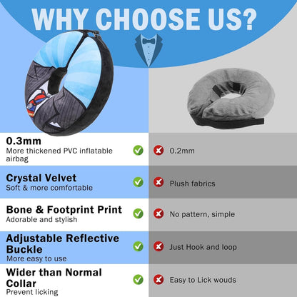 SCENEREAL dog e collar alternative showing wider pillow shape