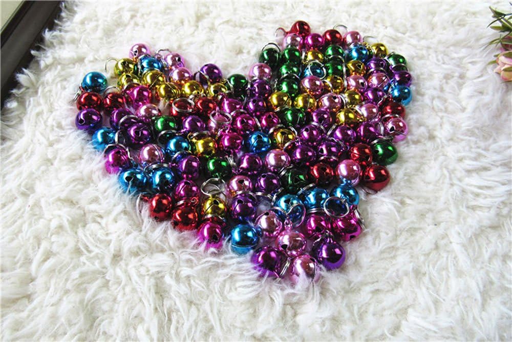 Assorted bright color options of the festival party decoration jingle bells pack.
