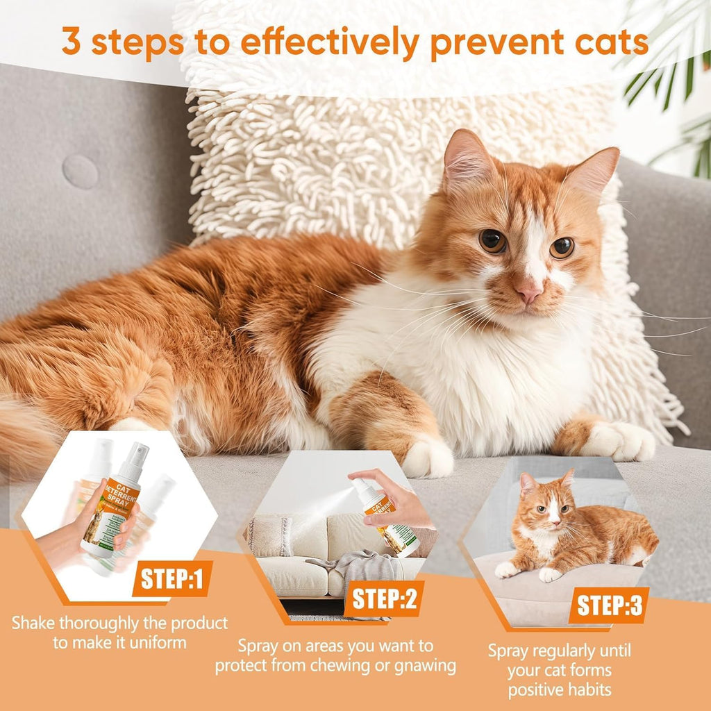 Side view of MGSDL cat deterrent spray 7 fluid ounce bottle