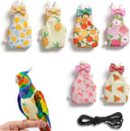 6 Pcs Bird Diaper, Reusable Chicken Diapers, Parrot Diaper Flight Suit with Waterproof Inner - Cute Pet Bird Diapers for Cockatiel Budgie Canary Lovebird - Image 1