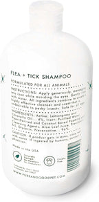 Pure + Good natural pet grooming bottles highlighting citronella and lemongrass bug repellent ingredients.