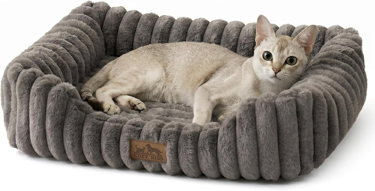 Cozy Kiss pet bed placed in a modern living room setting