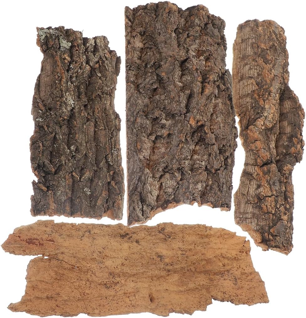 Gatuida natural cork bark for reptiles four pieces pack front view setup