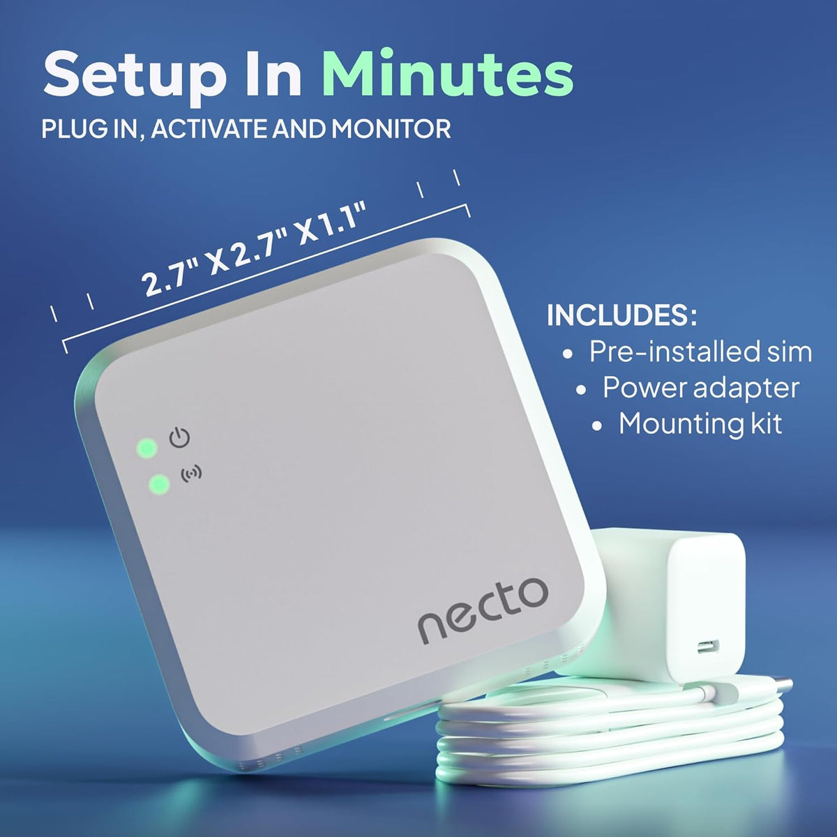 Detailed view of Necto humidity and temperature monitor