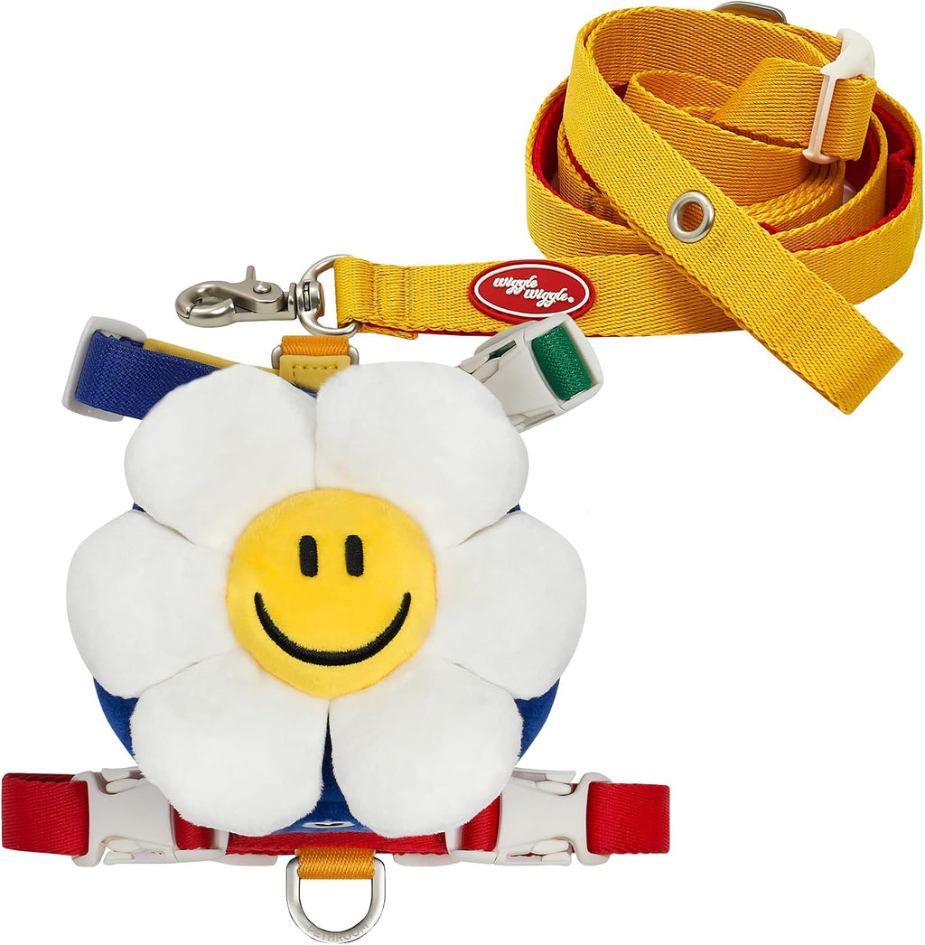 PETHROOM x Wiggle Wiggle Smile We Love Dog Backpack Harness with Leash - Cute Flower-Shaped Mini Backpack, No-Pull Adjustable Harness for Small Medium Dogs, Ideal for Travel, Camping & Hiking (Medium) - Image 10