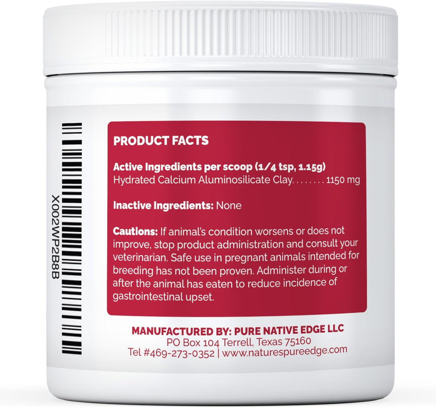 Pet digestive health supplement tub