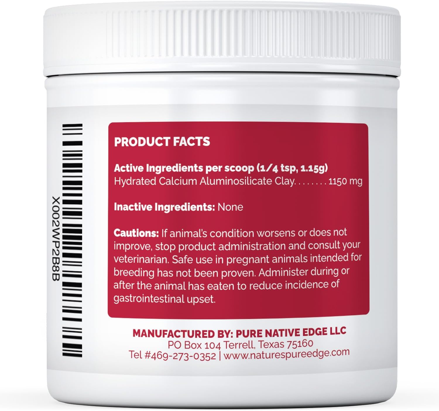 Pet digestive health supplement tub