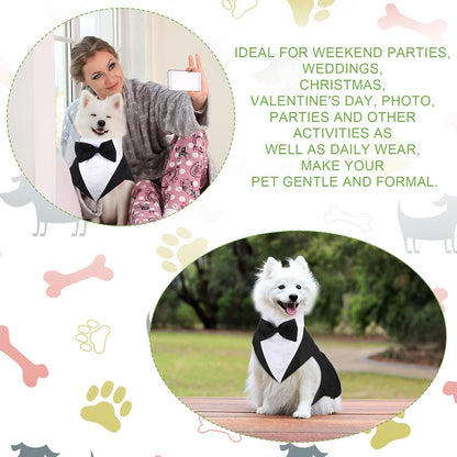 Weewooday black and white dog tuxedo jacket premium fabric close up
