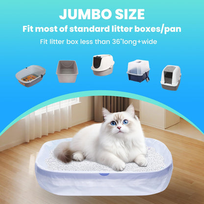 Frnoip extra thick litter box liners showing the 3MIL claw resistant material thickness