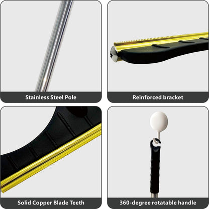 Comparison of carpet before and after using pet hair rake