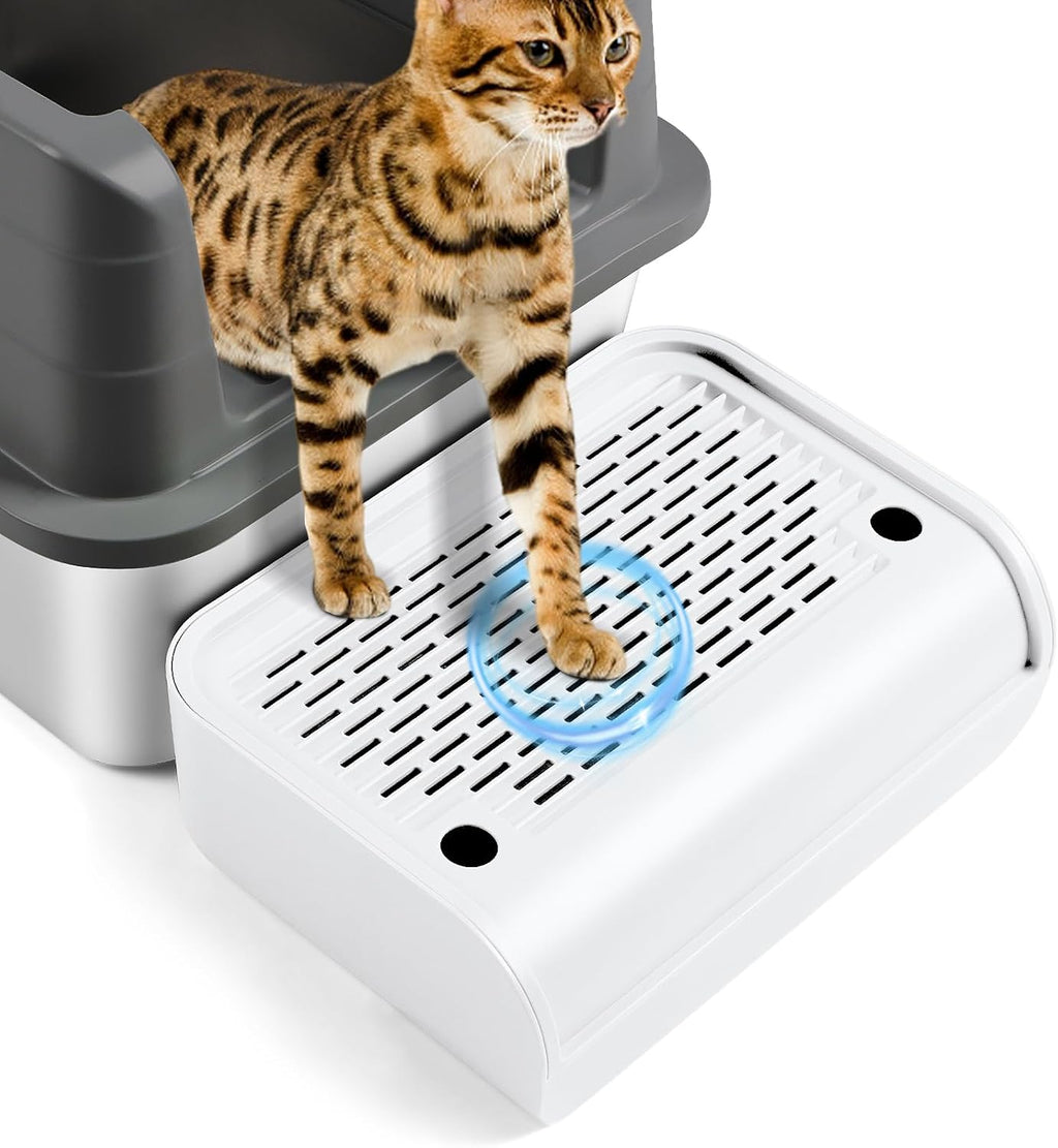 Cat Litter Box Step, Cat Litter Ramp Mat with Filter Function for Self-Cleaning Litter Box, Easy to Clean, Cats Pedal Step Stool Ideal for Kitten & Elderly Cats (Light Grey) - Image 11
