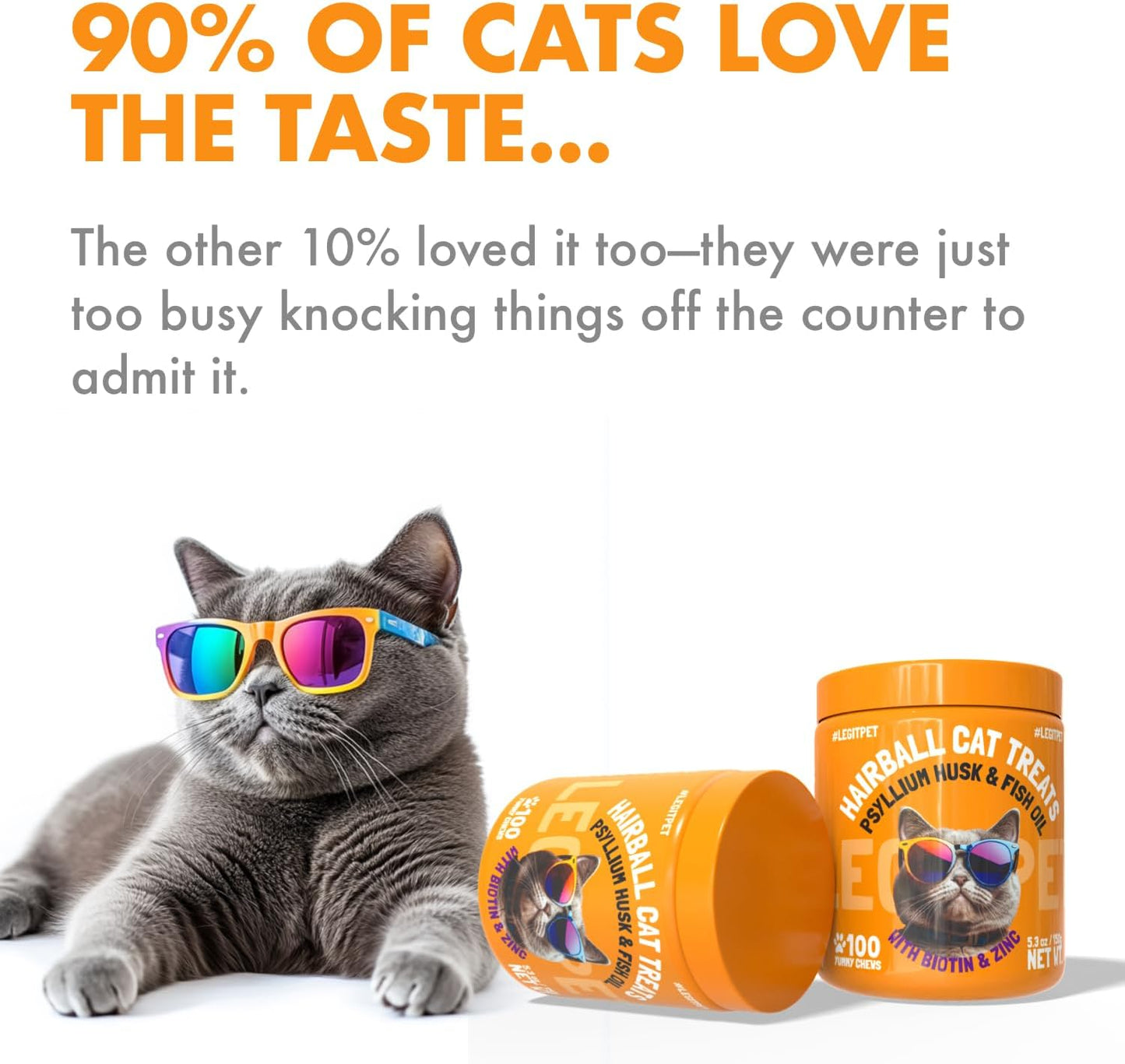 High fiber feline digestive health supplement with psyllium husk