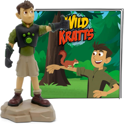 Tonies Wild Kratts Chris Audio Toy Figurine front view showcasing the character in a green and beige creature power suit