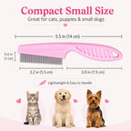 Durable stainless steel flea comb for rabbits and small pets.