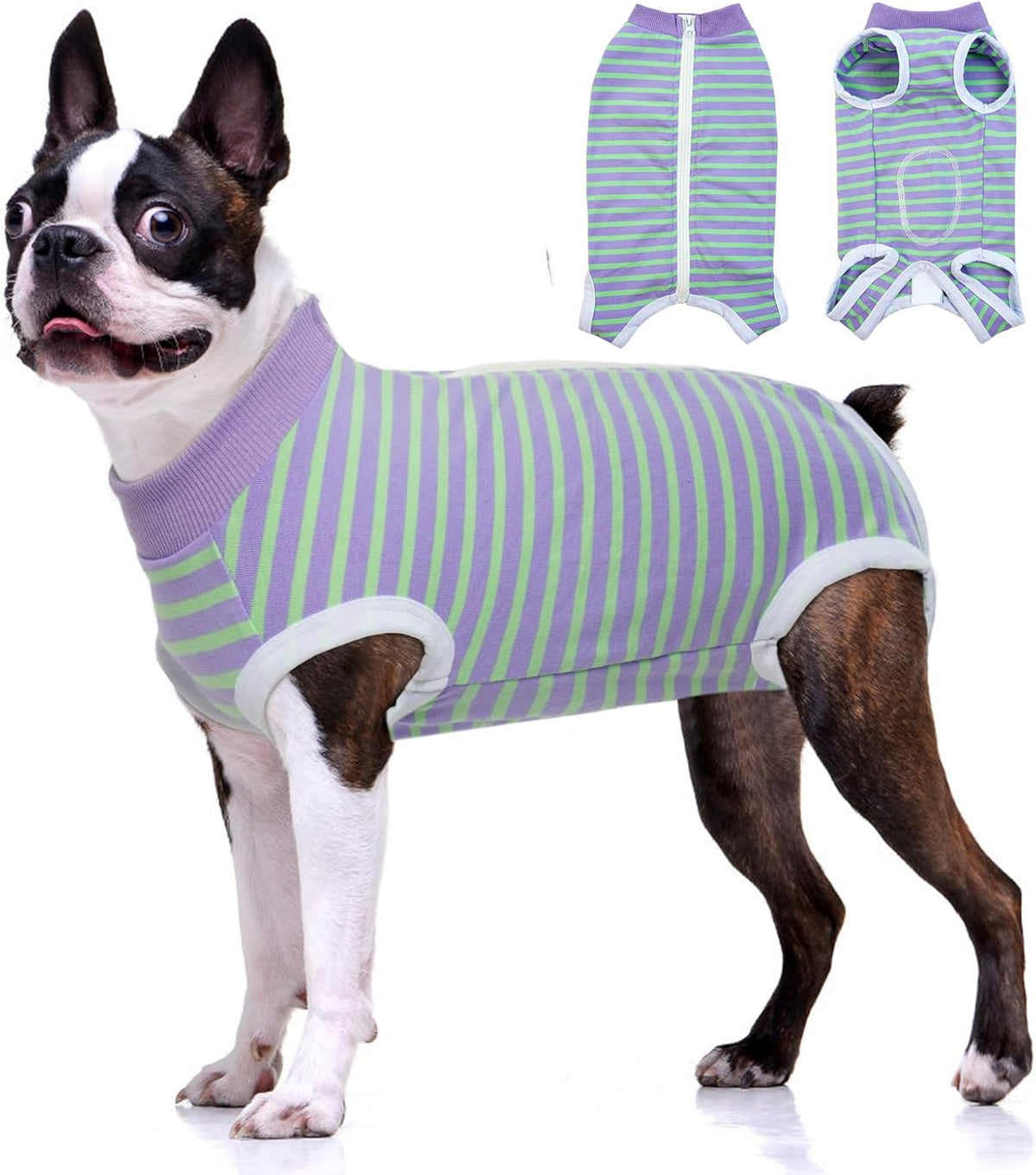 BRKURLEG Small Dog Recovery Suit After Surgery Female Male, Back Zipper Spay Recovery Suit for Dogs & Cats, Anti-Licking Puppy Surgical Onesie for Abdominal Wound, Cone Alternative, Orange M - Image 14