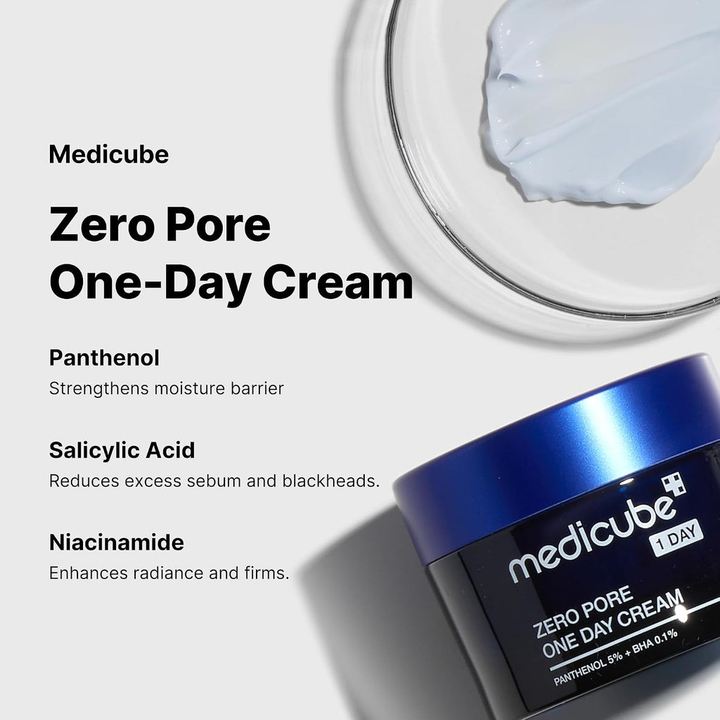 Medicube Zero Pore One Day Cream active ingredient highlights