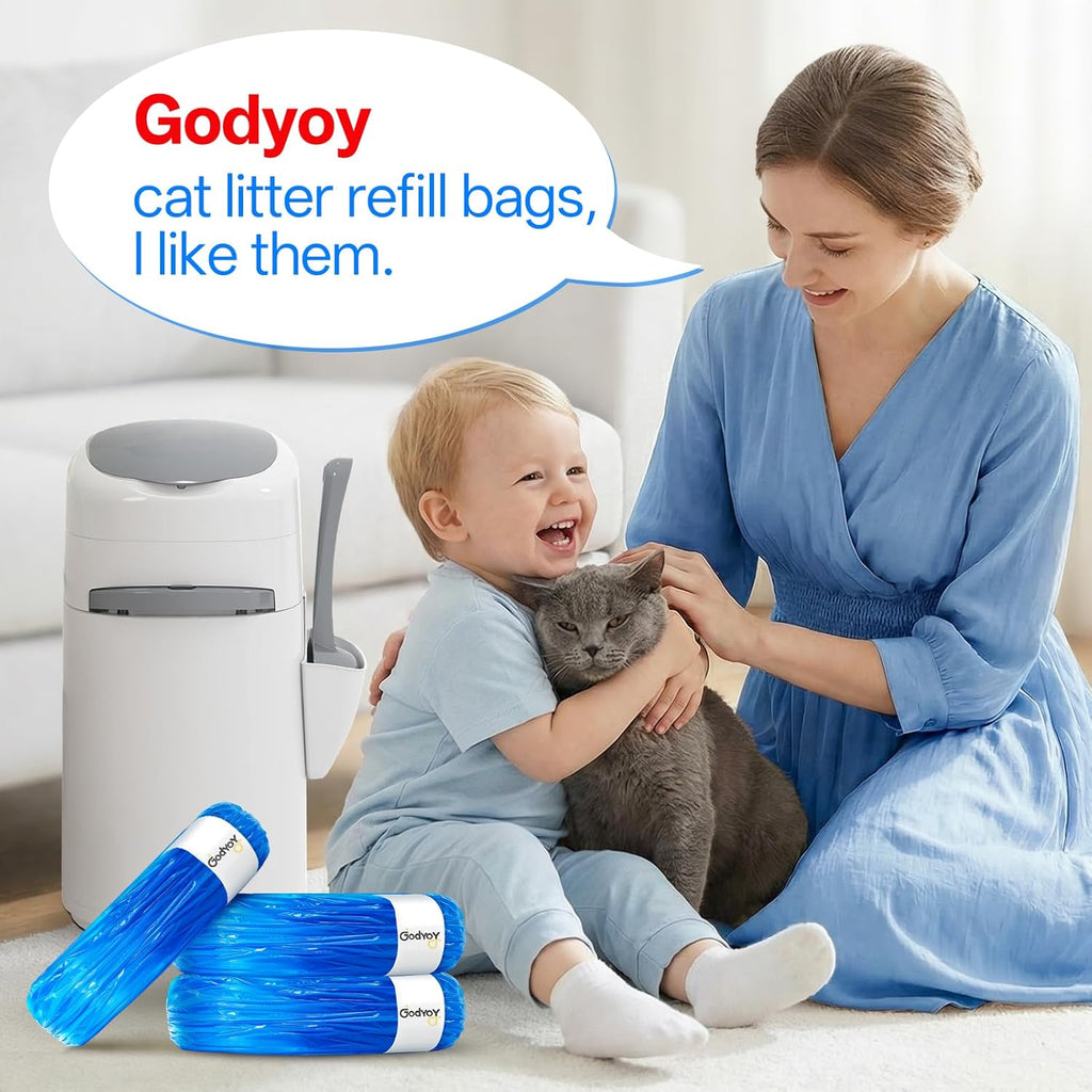Furrytail pet waste management continuous refills arrayed on a clean background