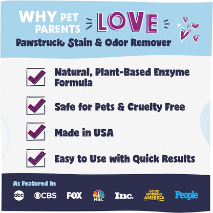 Pawstruck pet stain remover professional strength non toxic spray label details