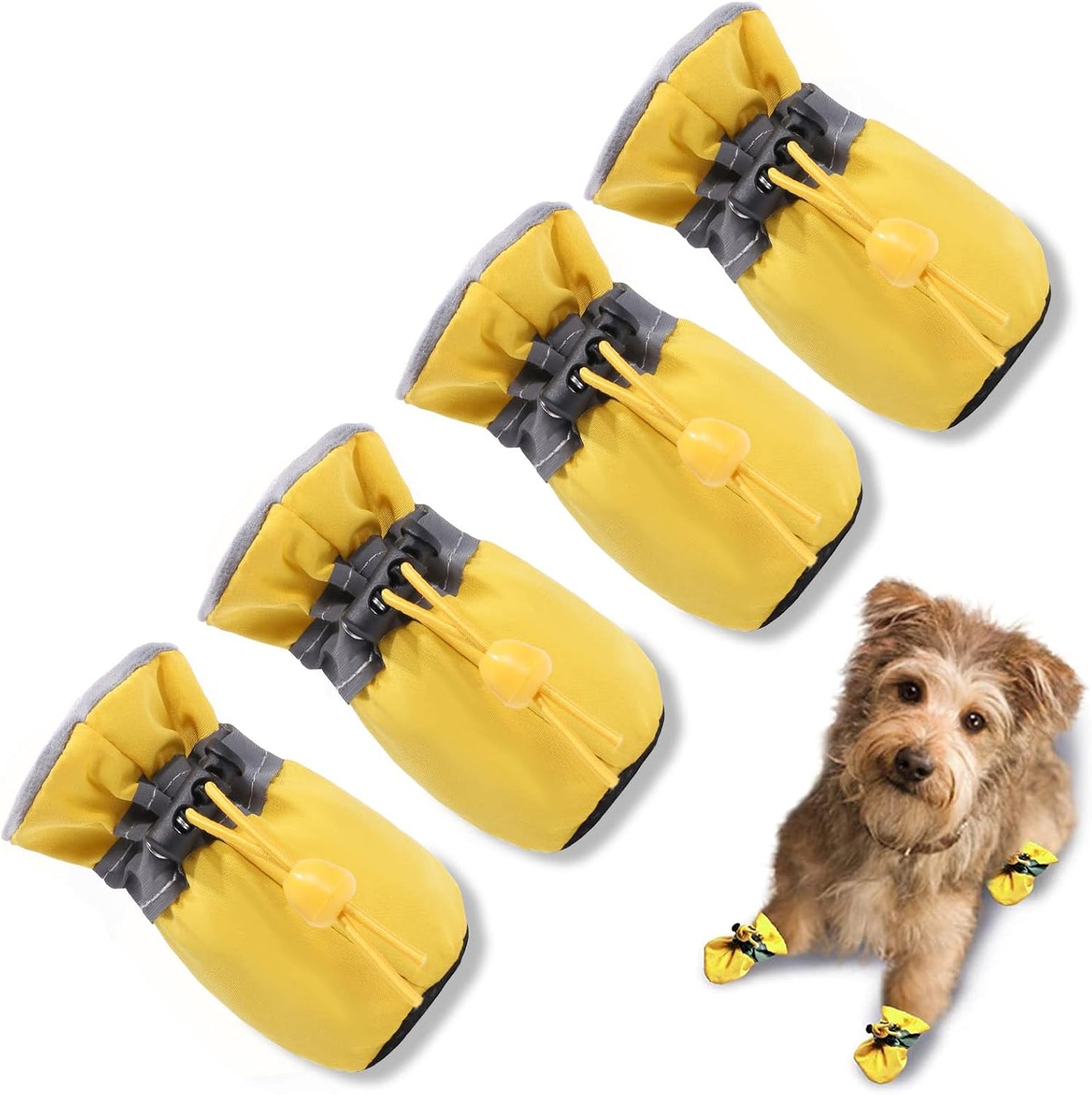 Dog Shoes for Hot Pavement, Summer Dog Boots & Paw Protector, Anti-Slip Sole Dog Booties with Reflective Straps Dog for Small Medium Dogs 4PCS (A-Pink, Size 3: 1.37"(Width)) - Image 12
