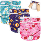 Pet Soft Washable Female Diapers (3 Pack) Female Dog Diapers, Comfort Reusable Doggy Diapers for Girl Dog in Period Heat (Bloom, XS) - Image 10