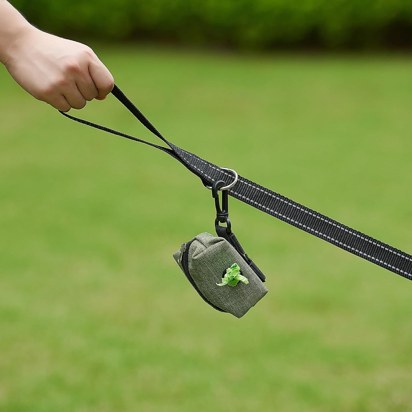 Two pack of six feet black nylon dog leashes laid out flat showcasing length and quality.