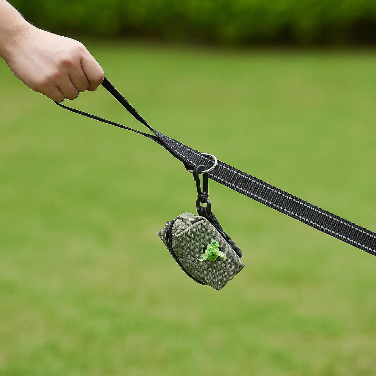 Two pack of six feet black nylon dog leashes laid out flat showcasing length and quality.