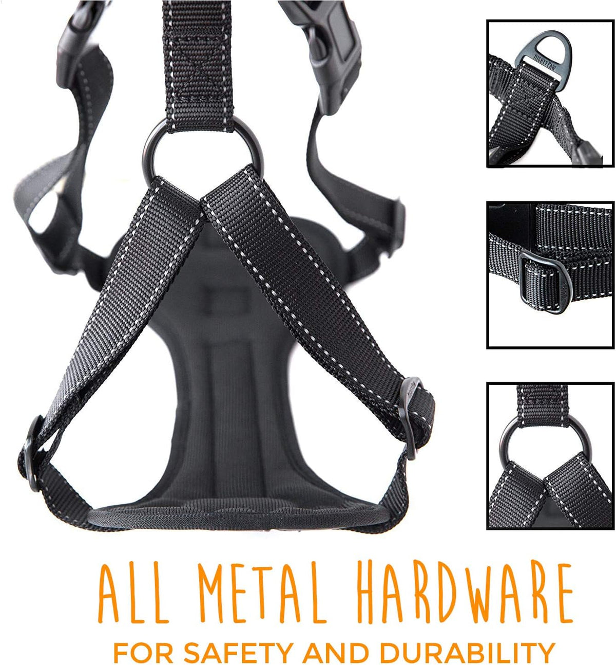 Adjustable straps detail on Mighty Paw dog safety harness