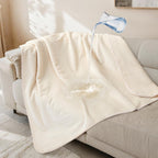 LOOBANI Waterproof Blanket for Bed: Reversible Soft Flannel Twin Bed Blanket 60" x 80", Leakproof Throw Spill-Proof Dog Pet Blanket for Couch Cover, Movie Time, Camping, Travel, Grey - Image 14
