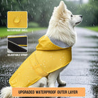 Adjustable pet rain jacket for small dogs side view