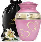 Pet Urns for Dogs Ashes - Medium Pet Cremation Urn with Paw Print, Holds Ashes Up to 55lbs, Elegant Slate Gray Memorial Urn for Dogs & Cats - Image 9