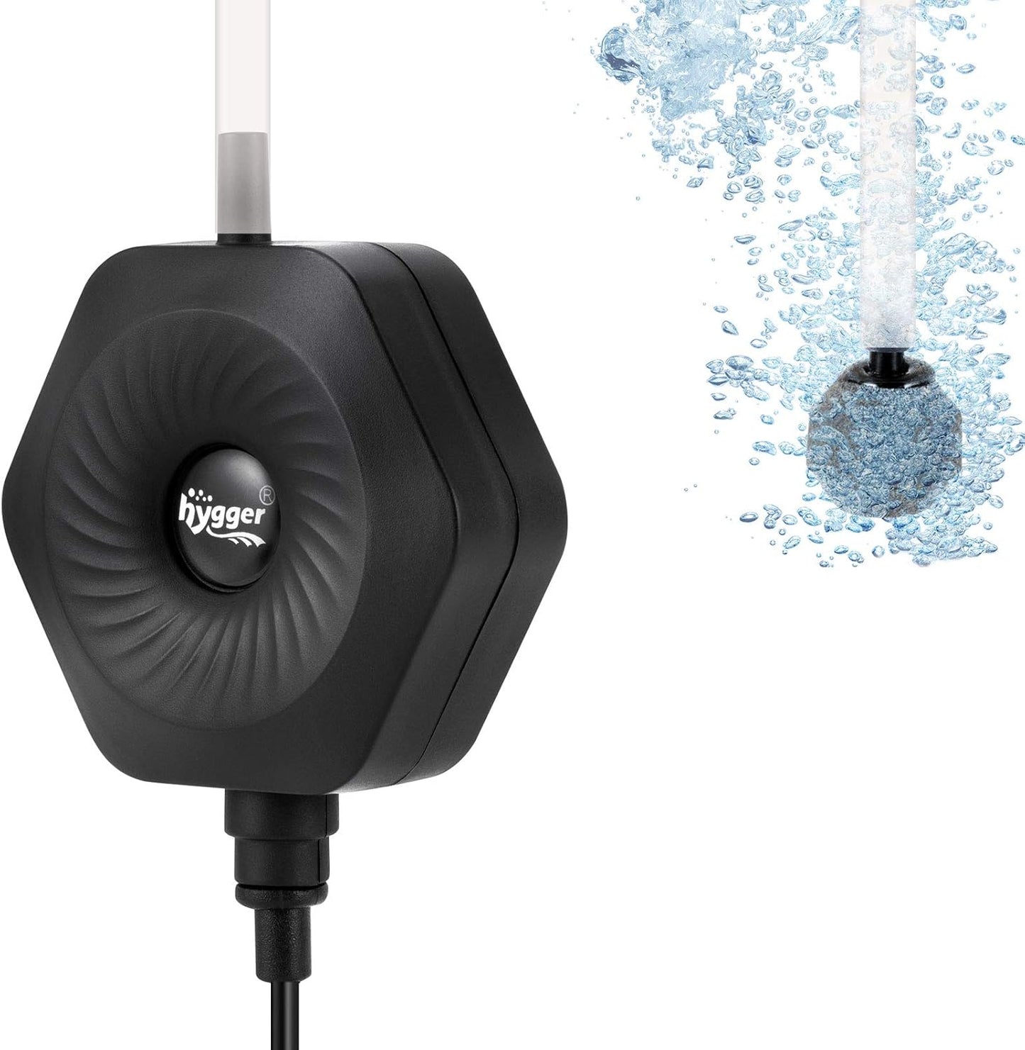Hygger ultra silent aquarium air pump front view