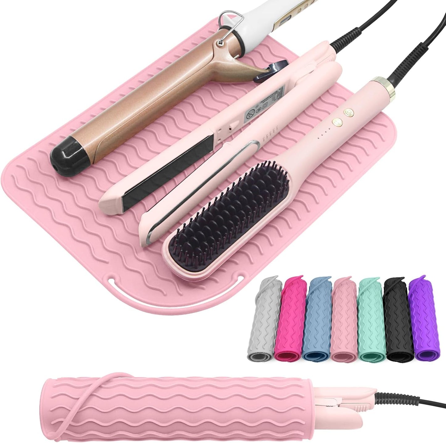 Suafrnut plus size silicone heat resistant mat front view