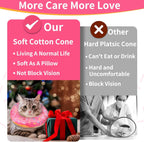 Hpetppy Cat Cone Collar Soft, Cat Recovery Collar for Wound Healing Cute Donut Adjustable Kitten Cones to Stop Licking Comfortable Lightweight Neck Elizabethan Collars for Kittens After Surgery - Image 7