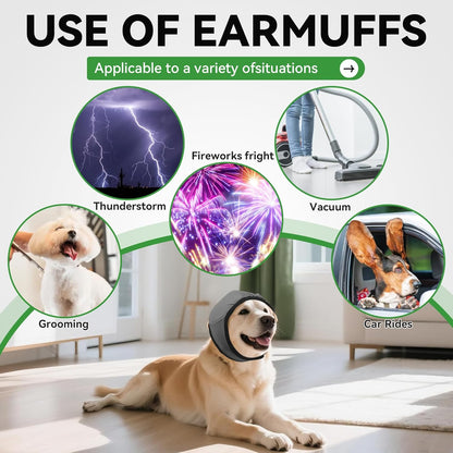 Pet anxiety relief headband for fireworks and thunder