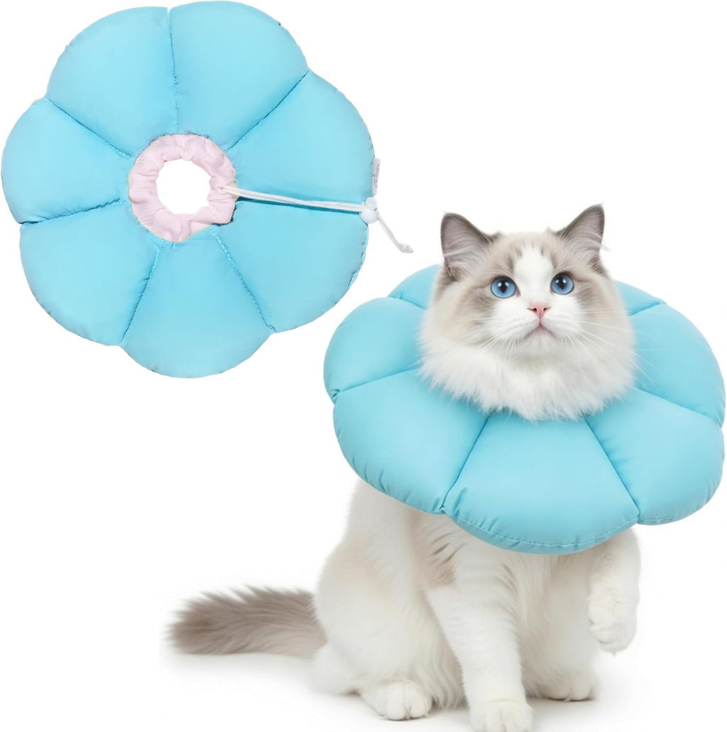 Soft Cat Cone Collar After Surgery, Cat Recovery Collar to Stop Licking Wounds, Adjustable Elizabethan E-Collar for Cats Waterproof Donut Collar for Wound Healing (Purple, Medium) - Image 9