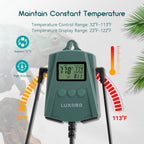 Luxbird digital temperature controller interface and button layout