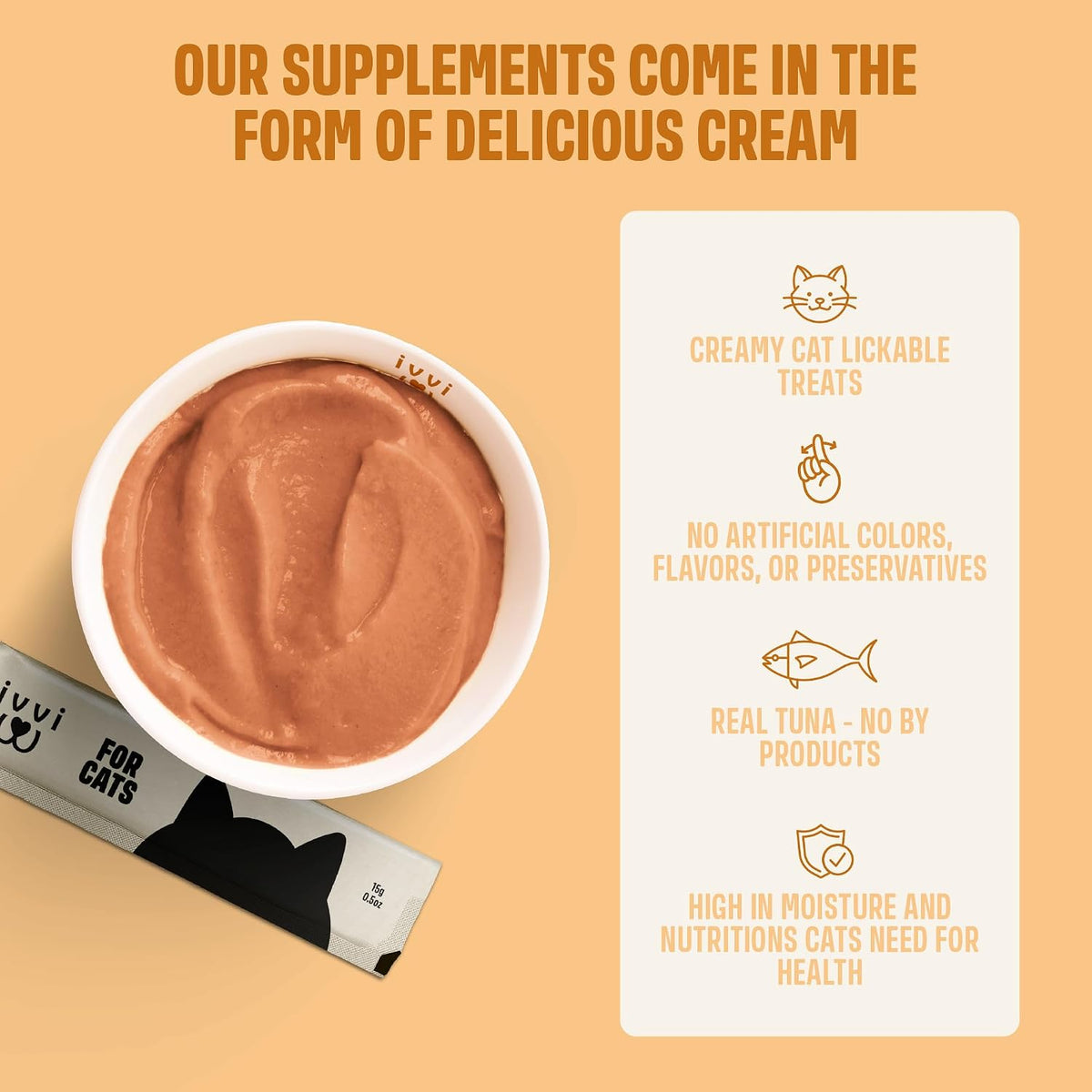 Ivvi functional creamy snack back label showing ingredients