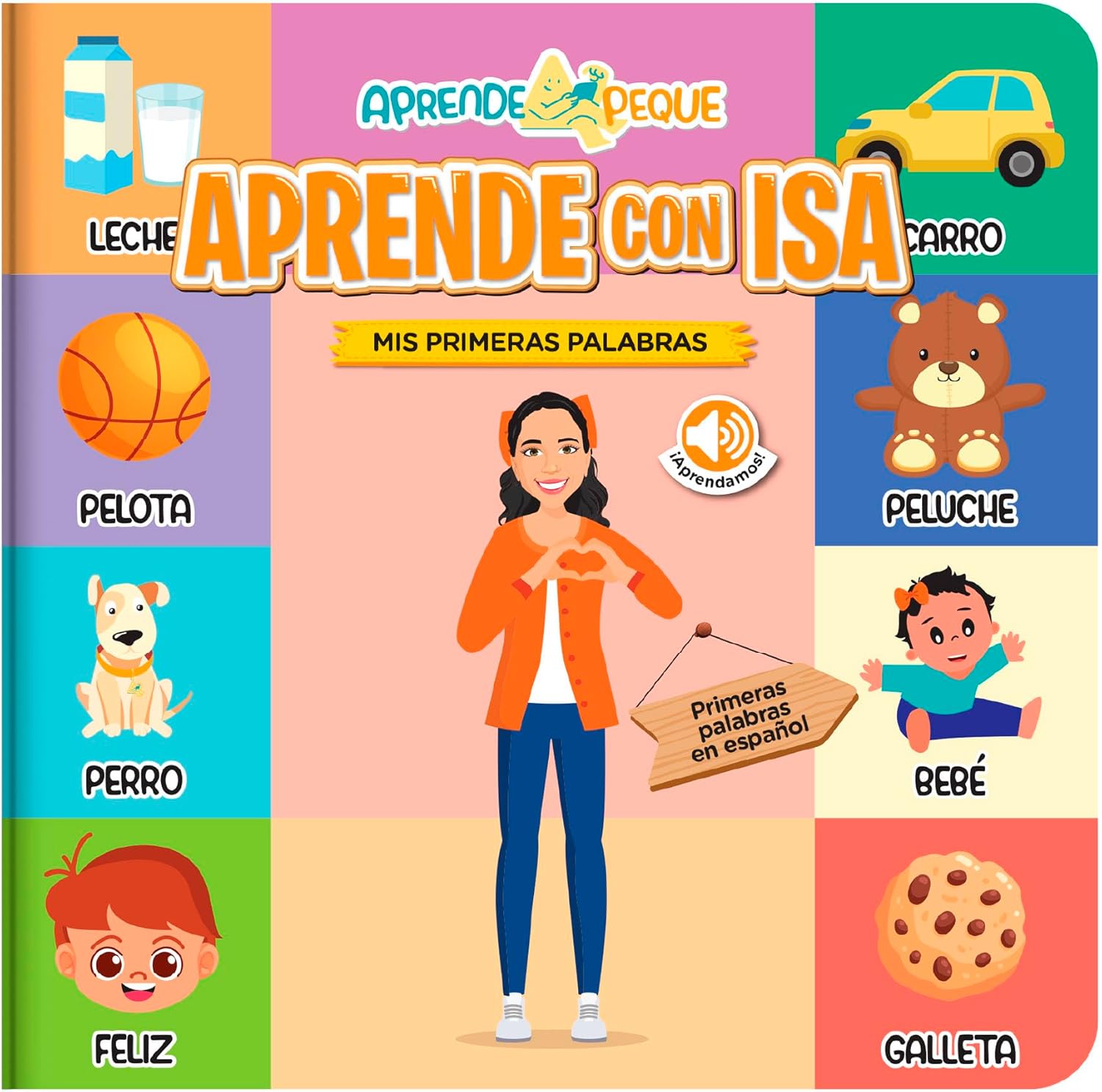 Aprende Peque Mis Primeras Palabras interactive Spanish book front cover