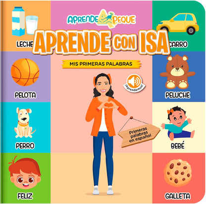 Aprende Peque Mis Primeras Palabras interactive Spanish book front cover