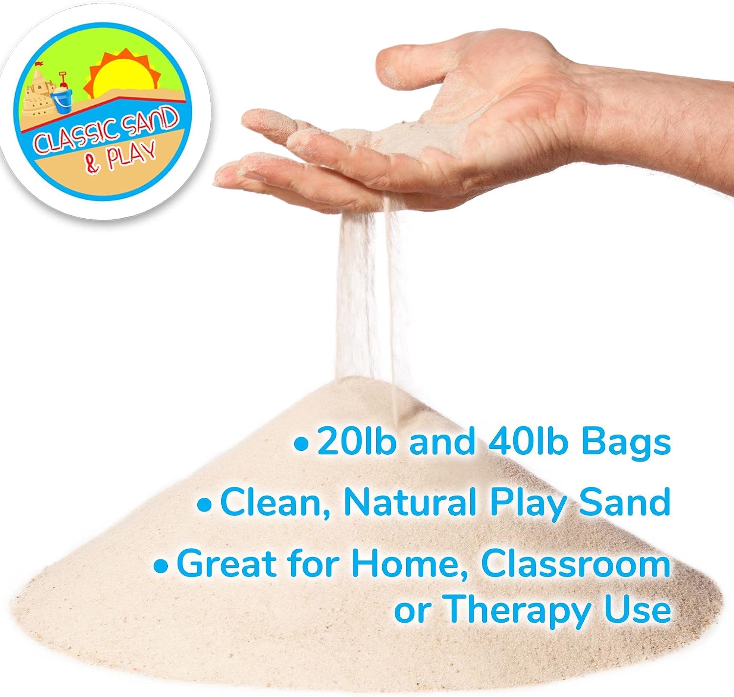 Texture of natural Classic Sand and Play for sensory activities