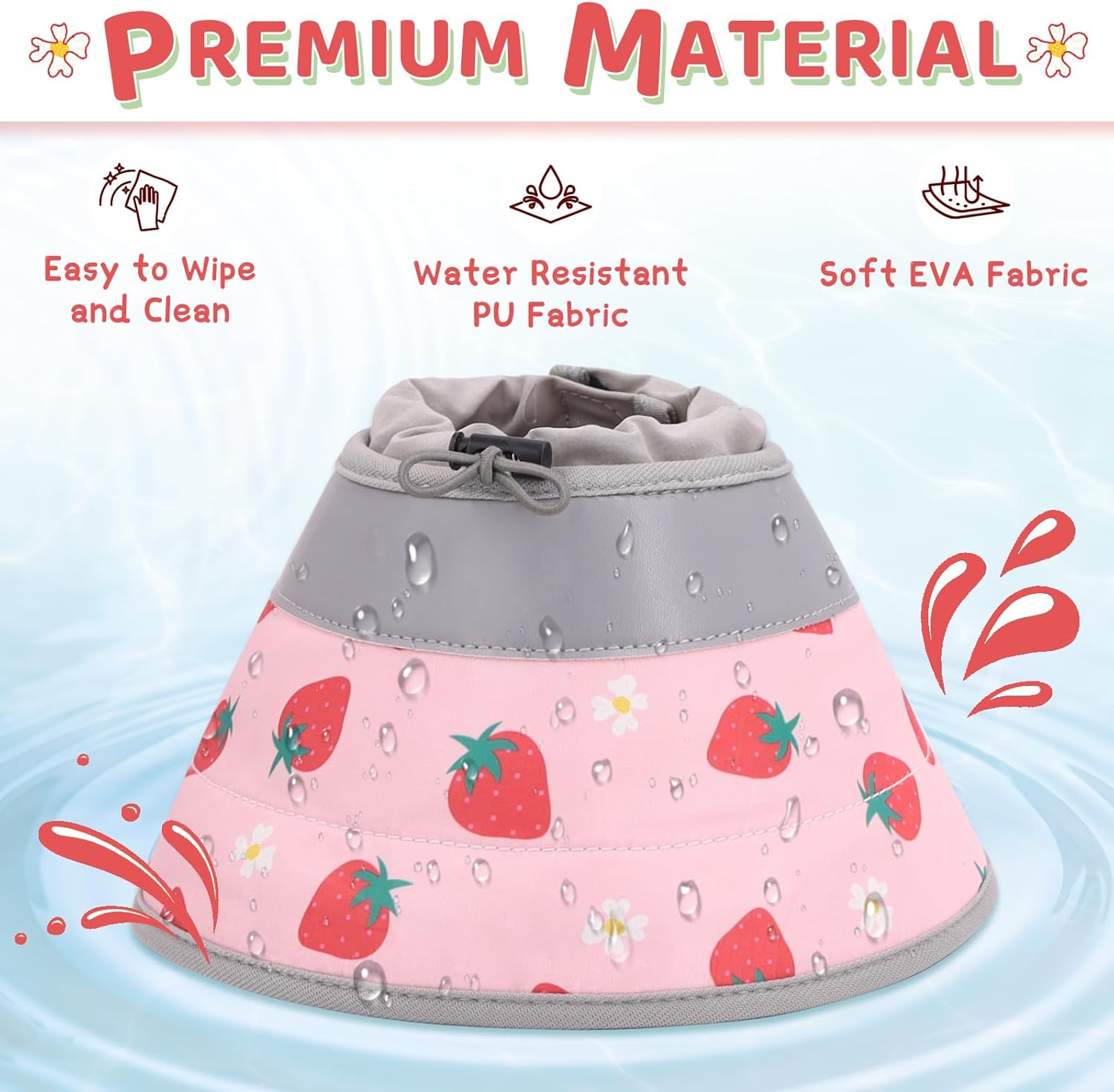 GoGoPaw lightweight cat cone alternative showing velcro strap
