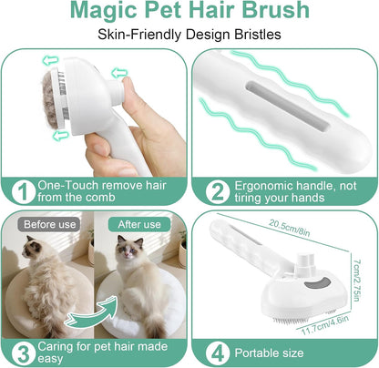 Viphope pet steam brush with USB charging cable